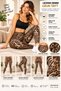 Women's Leopard Patterned High Waist Long Leggings – 92% Cotton 8% Lycra, Stretchy Fabric - Ryl - 3005 - 2