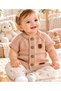 Hand Knitted Baby Vest Short Sleeve Buttoned Handmade Beige and Mint Green 6-24 Months Double Set / 2 Pieces - 6