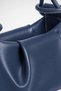 Women's Jasmine Navy Blue Faux Leather Drawstring Knot Handle Mini Hand and Shoulder Bag with Star Accessories - 6