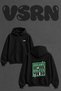 Dreams Motivation Design Back Printed Oversize Black Hooded Sweatshirt