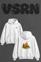 Camping Tent_1 Design Back Printed Oversize White Hooded Sweatshirt