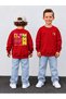 Boy's Crew Neck Printed Sweatshirt 3 Thread Threaded Winter Comfortable Fit Cotton Sweatshirt