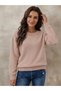 Women's long sleeve crew neck knit blouse - 2