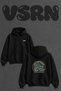 4X4 Offroad Design Back Printed Oversize Black Hooded Sweatshirt