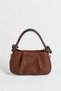 Women's Jasmine Brown Suede Drawstring Knot Handle Mini Hand and Shoulder Bag with Star Accessories - 5