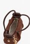 Women's Jasmine Brown Suede Drawstring Knot Handle Mini Hand and Shoulder Bag with Star Accessories - 7