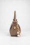 Women's Jasmine Dark Mink Faux Leather Drawstring Knot Handle Mini Hand and Shoulder Bag with Star Accessories - 7