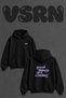 Good Things Coming Design Back Printed Oversize Black Hooded Sweatshirt