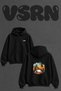 Kamp Cadir_1 Design Back Printed Oversize Black Hooded Sweatshirt