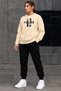 Zero Collar Sweat Suit 2-Piece Combination Winter Shardoon Pause Printed Women's / Men's Unisex Model
