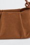 Women's Jasmine Tan Suede Drawstring Knot Handle Mini Hand and Shoulder Bag with Star Accessories - 5