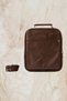 Large Size Brown Men's Hand and Shoulder Bag with Steel Case (Genuine Leather) - 3