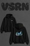 Hiker Mountain Design Back Printed Oversize Black Hooded Sweatshirt