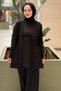 Luna Pants Suit with Quilted Garni Detail on the Front - 3