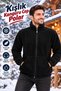 Unisex Windproof Outdoor Full Zip Fleece Jacket Cardigan with Kangaroo Pocket