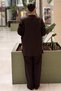 Luna Pants Suit with Quilted Garni Detail on the Front - 4