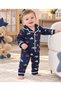 Car Printed Long-Sleeved Baby Pajama Set - 100% Cotton - 3