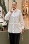 Paper Touch Shirt with Embroidered Logo and Skirt Hem Piping