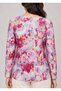 Women's Crew Neck Long Sleeve Sporty Stylish Tie Dye Pattern Blouse - 4