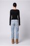 Long Sleeve Fingerless Boat Neck Basic Badi - 4