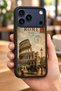 حافظة مقاومة للصدمات متوافقة مع هاتف iPhone 18 Pro Max مع حماية للكاميرا بنمط روما