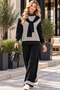 New Season Women's Scarf with Fine Stripes Knitted Wear Set