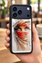حافظة مقاومة للصدمات متوافقة مع هاتف iPhone 18 Pro مع حماية للكاميرا بنمط أحمر