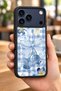 حافظة مقاومة للصدمات متوافقة مع هاتف iPhone 18 Pro مع حماية للكاميرا بنمط BlueCherry