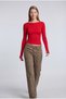 Long Sleeve Fingerless Boat Neck Basic Badi - 5
