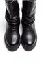 Women's patent leather crinkled black boots pers - 3