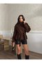 Women's Stand Collar Buttoned Waist-Tied Jacket Cashmere Coat - 2
