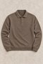 Men's Polo Collar Buttoned Casual Knitwear Brown Sweater - 4