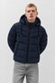 Men's Casual Hooded Thick Puffer Jacket in Navy Blue - 2