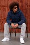 Men's Slim Fit Winter Hooded Navy Blue Coat - 4