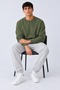 Men's Long Sleeve Green Knit Sweater - 6