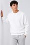 Men's Long Sleeve White Knit Sweater - 6