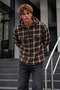 Men's Zippered Lumberjack Casual Brown Shirt - 3