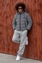 Men's Slim Fit Winter Hooded Gray Coat - 6