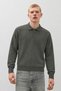 Men's Polo Collar Buttoned Long Sleeve Smoked Sweater