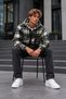 Men's Zippered Lumberjack Casual Khaki Shirt - 5
