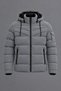 Men's Sport Cut Hooded Puffer Grey Coat