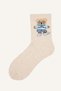 Teddy Bear Patterned 5-Piece Cotton Long Socks for Girls I5736A8Ns - 5