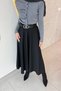 Belted Bell Skirt Black - 3