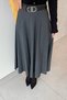 Belted Bell Skirt Anthracite - 5