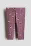 Printed cotton leggings