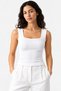 Silver & Fashion Women's Square Neck Ribbed Athlete Top Thick Strap Basic Blouse Athlete Standard Size