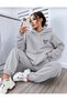 Women/Men Çzglkalp Custom Printed Cotton Oversize Jogger Hooded Sweatshirt Bottom Top Set