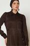 Tie-Fastened Satin Jacquard Tunic 47139 - 3