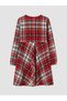 Girls' Embroidered Checkered Dress with Bow for Style Enthusiasts from Uzg Store - 4