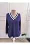Women's Long Sleeve V-Neck Viscose Blouse - 4